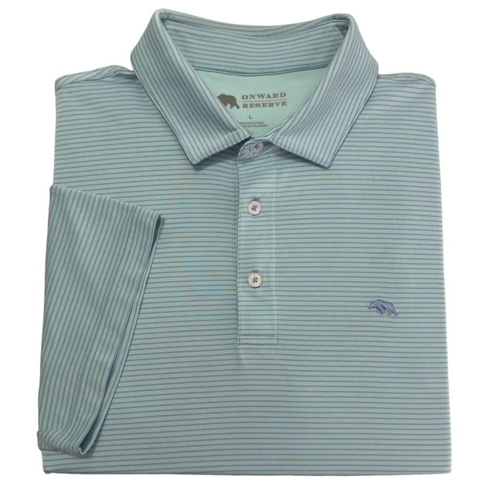 Onward Reserve Stripe Performance Short Sleeve Polo